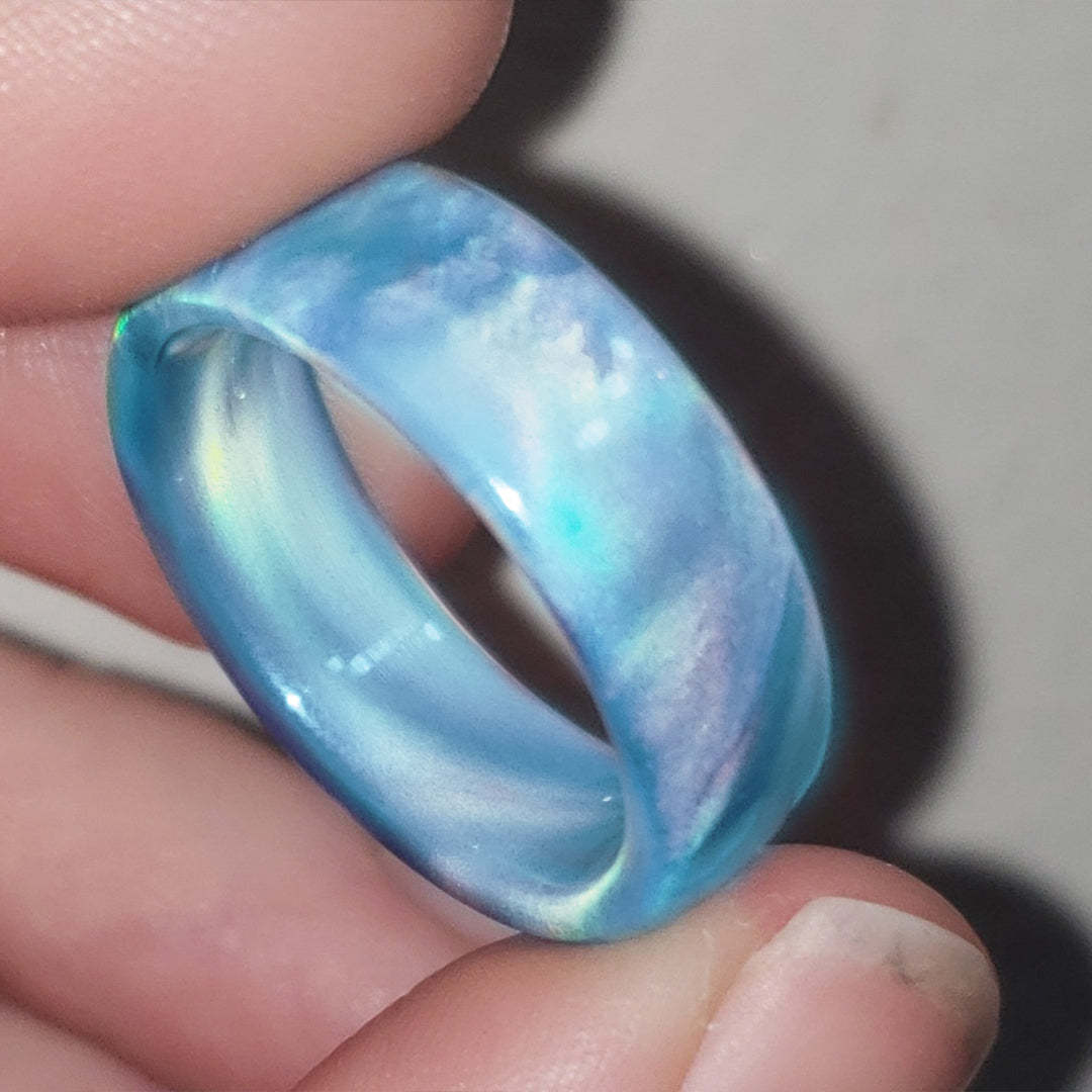 Pink Blue Opal Ring