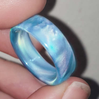 Pink Blue Opal Ring