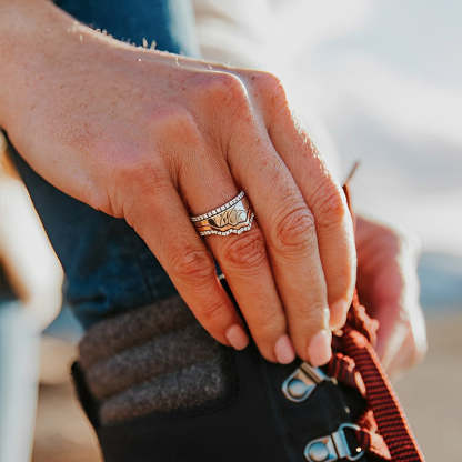 S925 Keep Climbing Mountain Ring