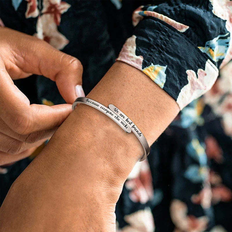 For Friend - We are best friends Because everyone else sucks Staggered Bracelet-37bracelet
