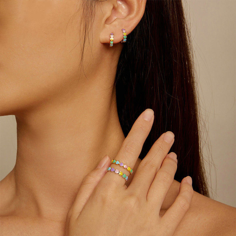 For Friends - Colorful Heart Ring