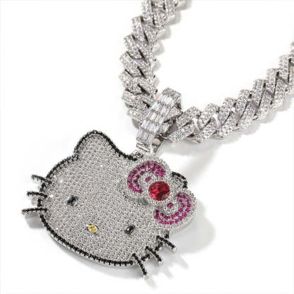 S925 Hello Kitty Sparkling Necklace