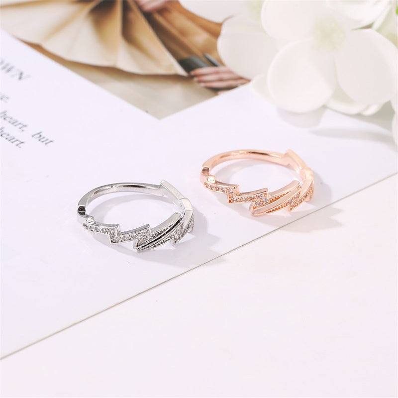 For Friend - S925 I'll Always be There for You Full Diamond Lightning Ring