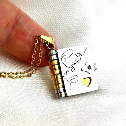 For Love - I Love You Endlessly Book Necklace