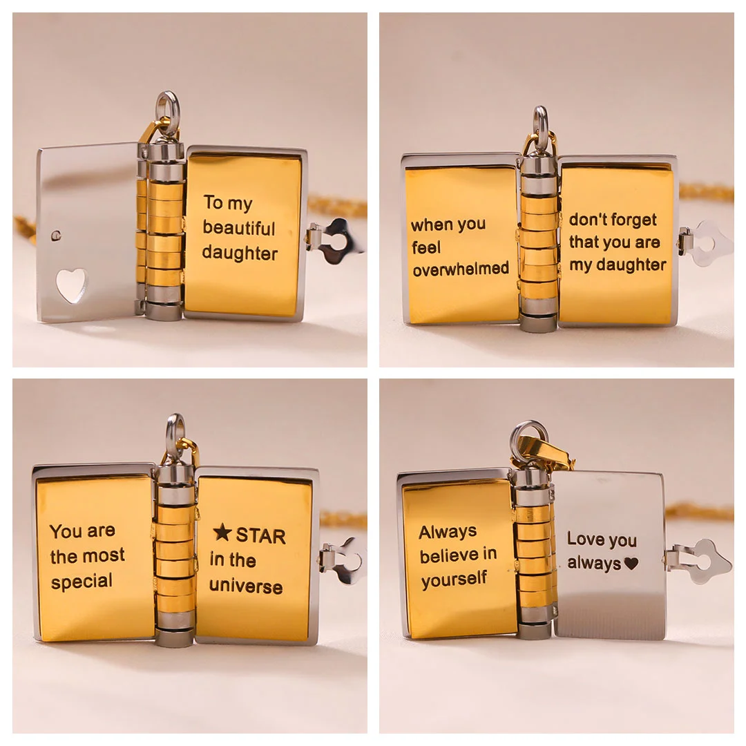 For Daughter - Star In The Universe Book Necklace