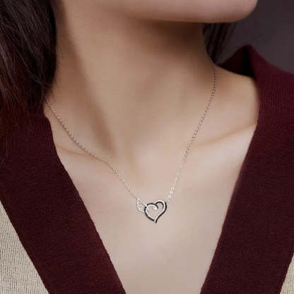 For Memorial - The Day I Lost You I Also Lost Me Black Diamond Heart Wings Necklace