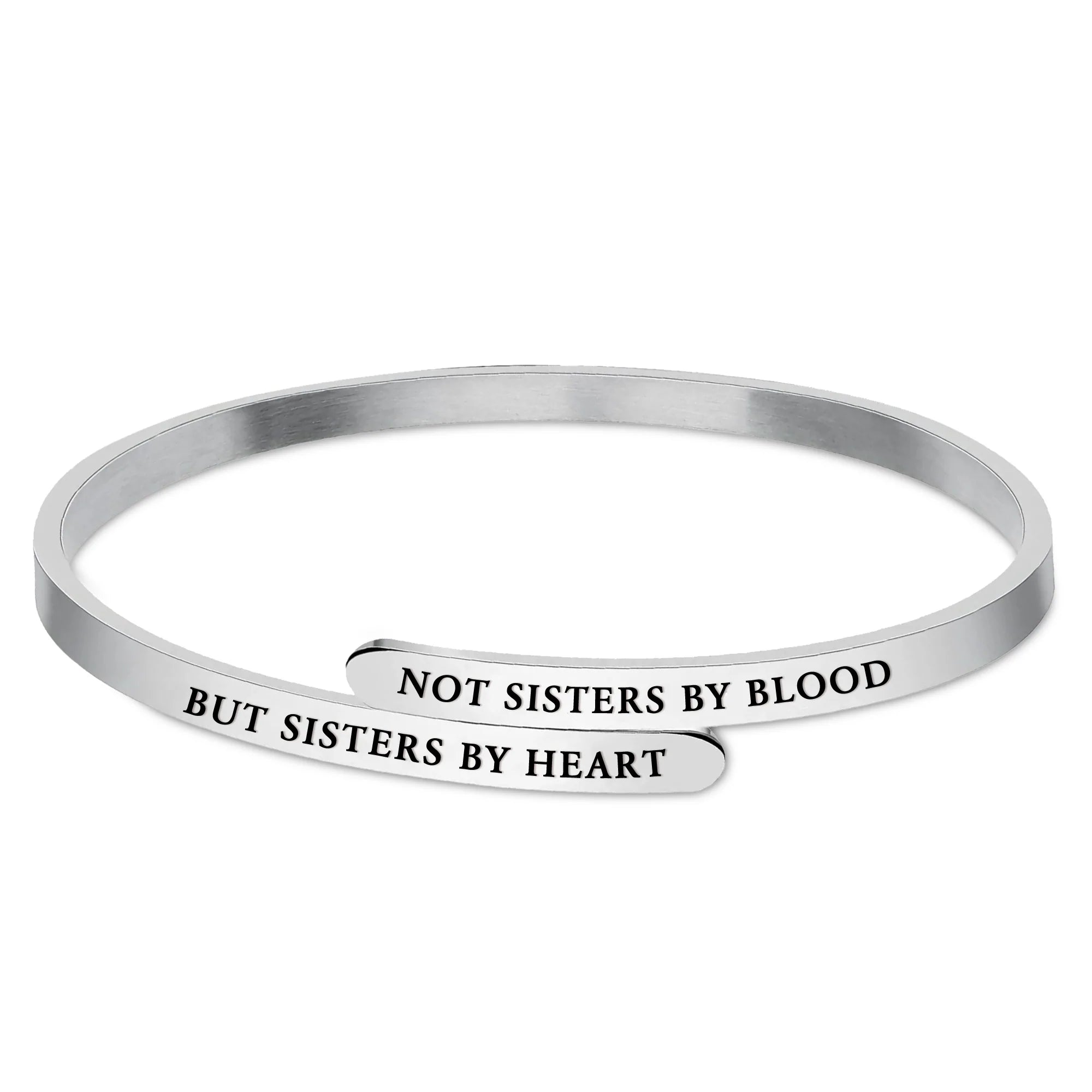 For Friend - Not Sisters By Blood  But Sisters By Heart Staggered Bracelet