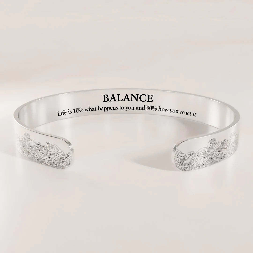 Life is 90% How You React it Wave Bracelet