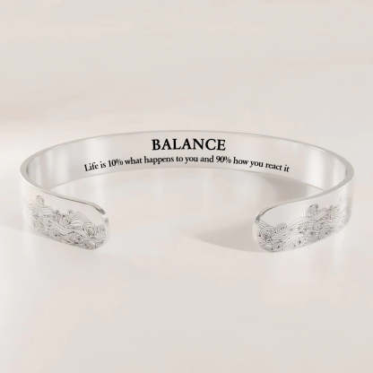 Life is 90% How You React it Wave Bracelet