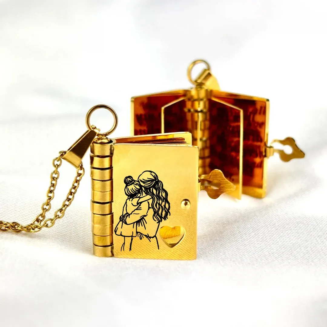 For Daughter - My Darling Daughter Book Necklace