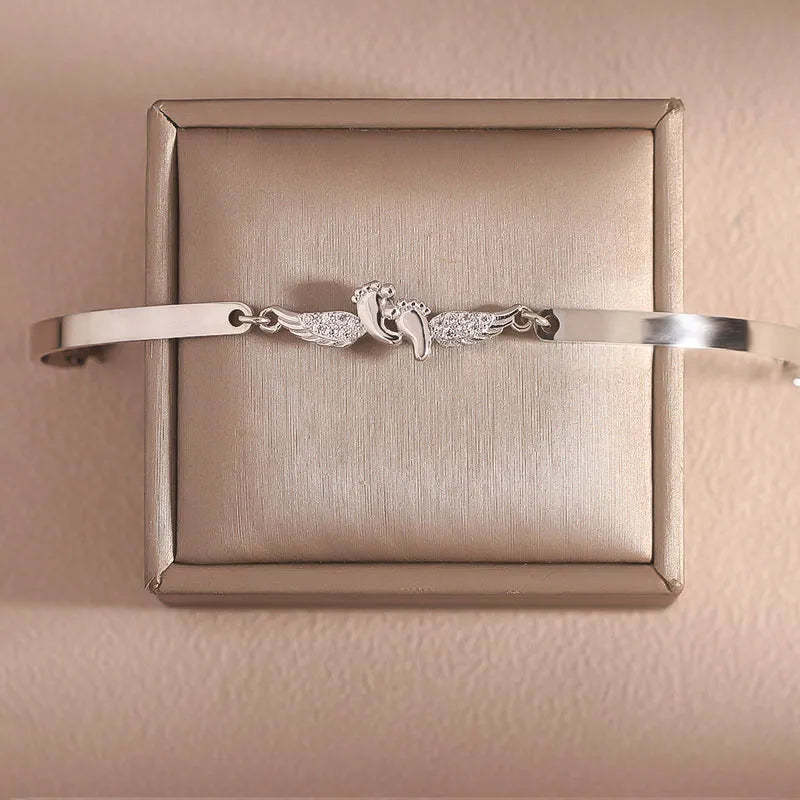 FOR MEMORIAL - MAMA OF AN ANGEL WING BRACELET