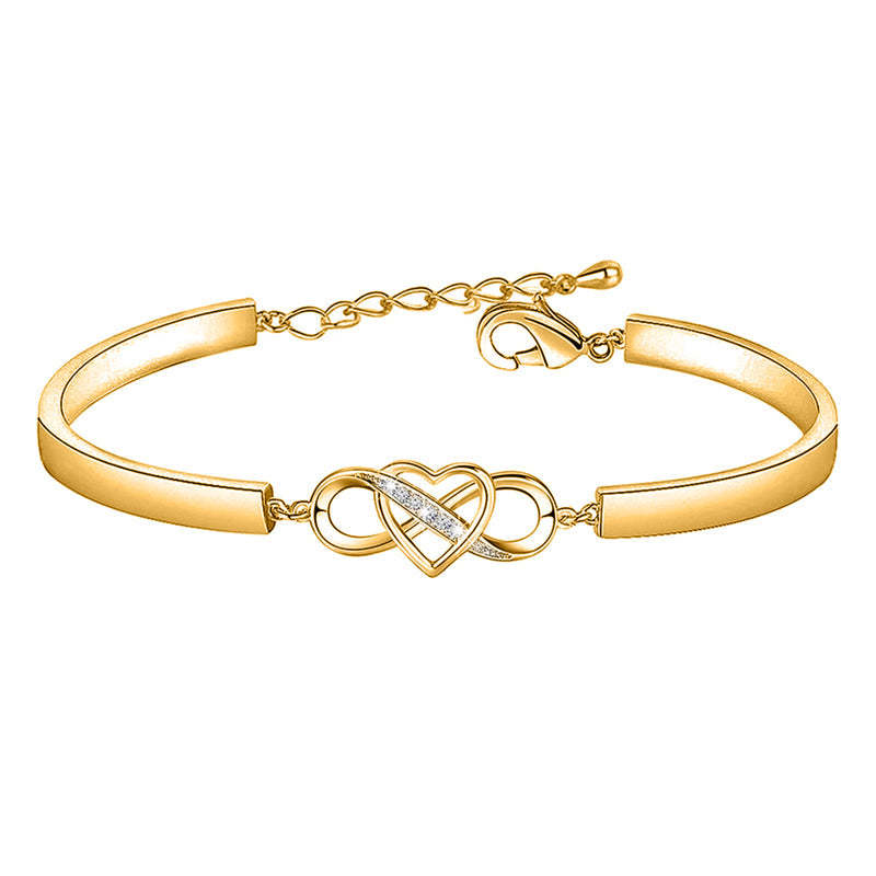 For Granddaughter - Always Keep Me In Your Heart, For You Are Always In Mine Infinity Heart Bracelets
