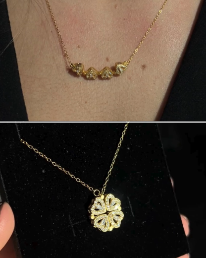 Daughter's 4-Leaf Clover "Lucky Charm" Necklace and Forever Rose Gift Box