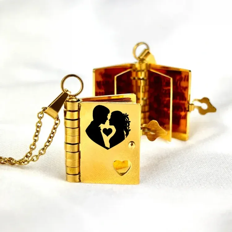 For Husband - My Forever Partner Book Necklace