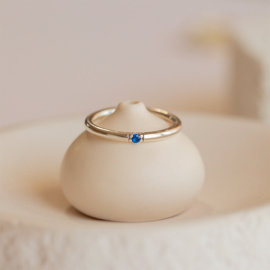 S925 Custom Birthstones Dainty Mini Ring