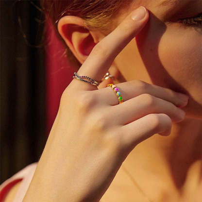 For Friends - Colorful Heart Ring