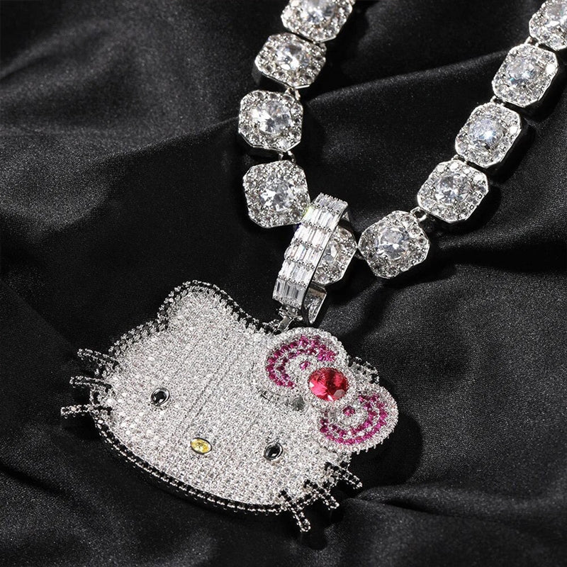 S925 Hello Kitty Sparkling Necklace