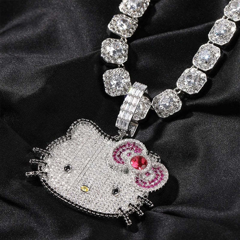 S925 Hello Kitty Sparkling Necklace