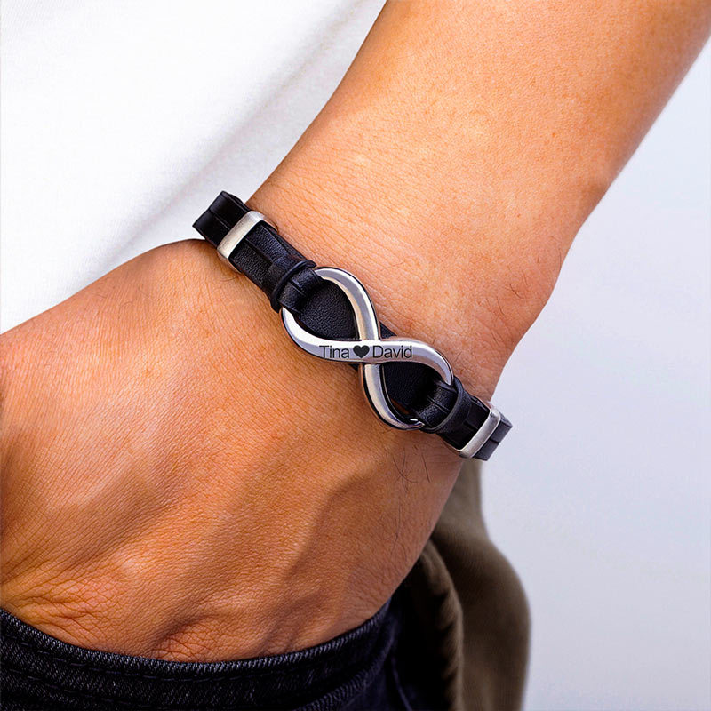 For Love - Name Custom Leather Bracelet