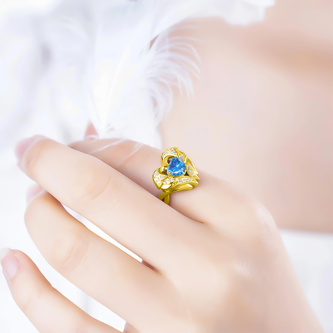 For Memorial - S925 Until We Meet Again Heart Wing Ring