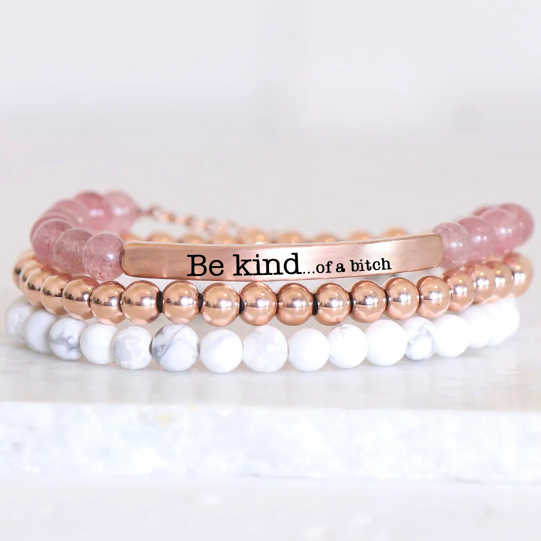 Be Kind...of a Bi❤ch Bead Lettering Bracelet