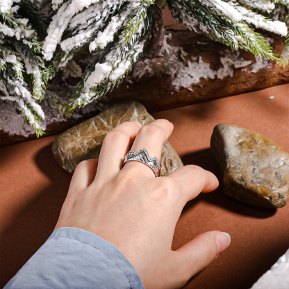 S925 Keep Climbing Stack Ring