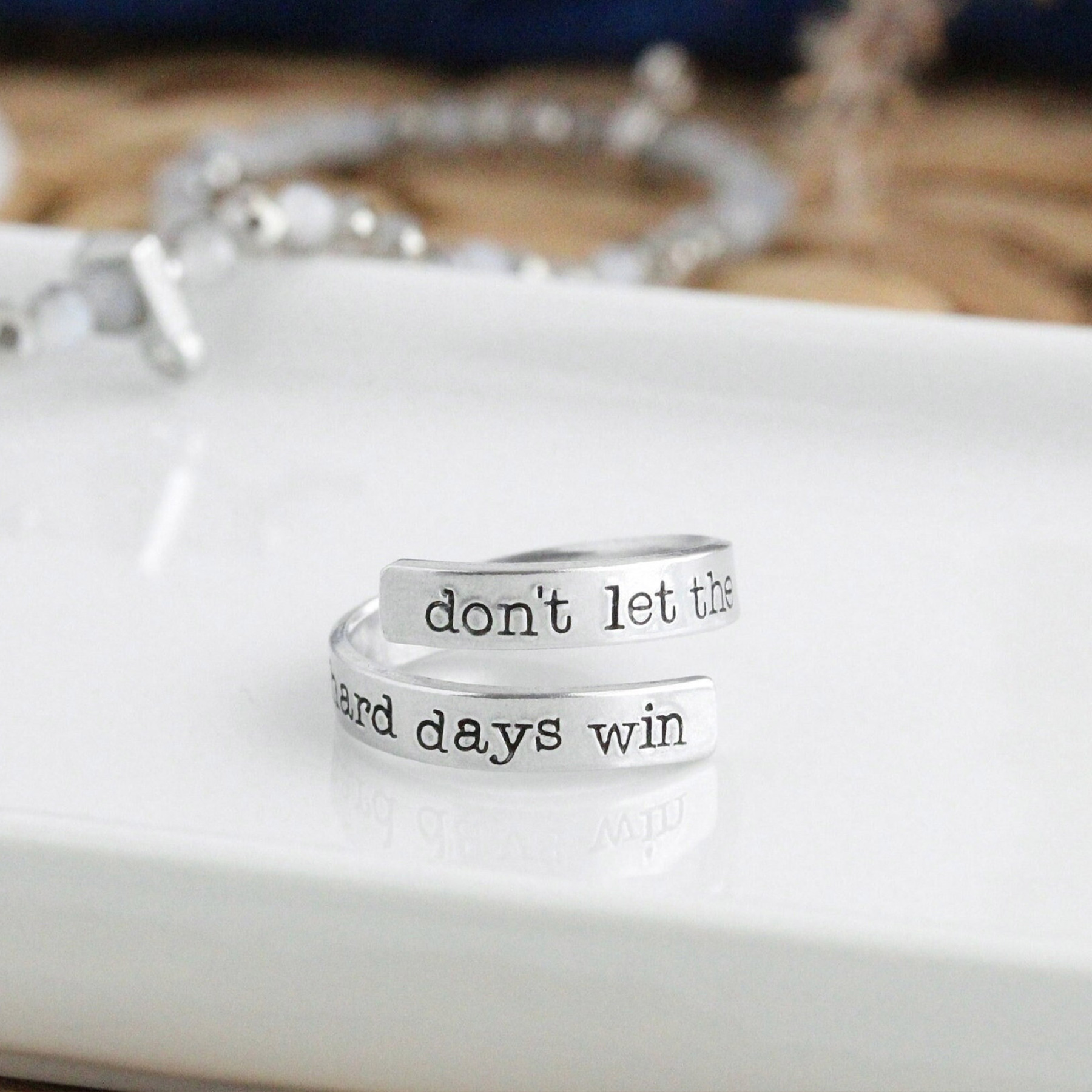 When The Days Get Hard, Don't Let Them Win Engraved Ring