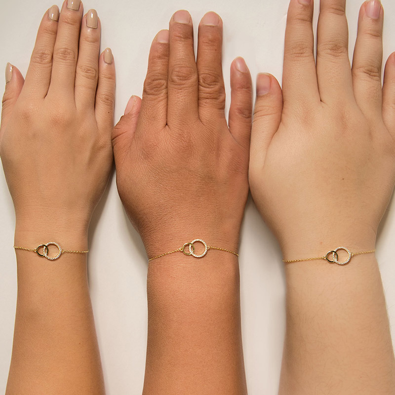 Grandmother & Granddaughter A Bond Like No Other Linked Circle Bracelet