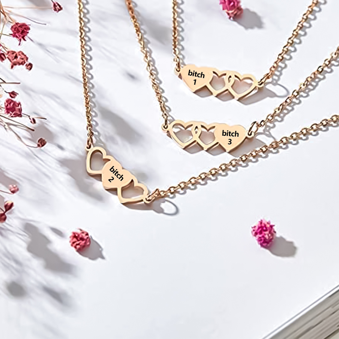 For Friend -You're My Favorite Bitch Heart Set Bracelet