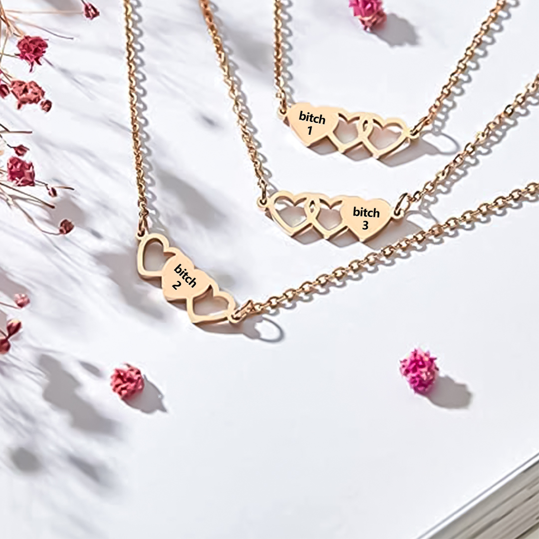 For Friend -You're My Favorite Bitch Heart Set Bracelet