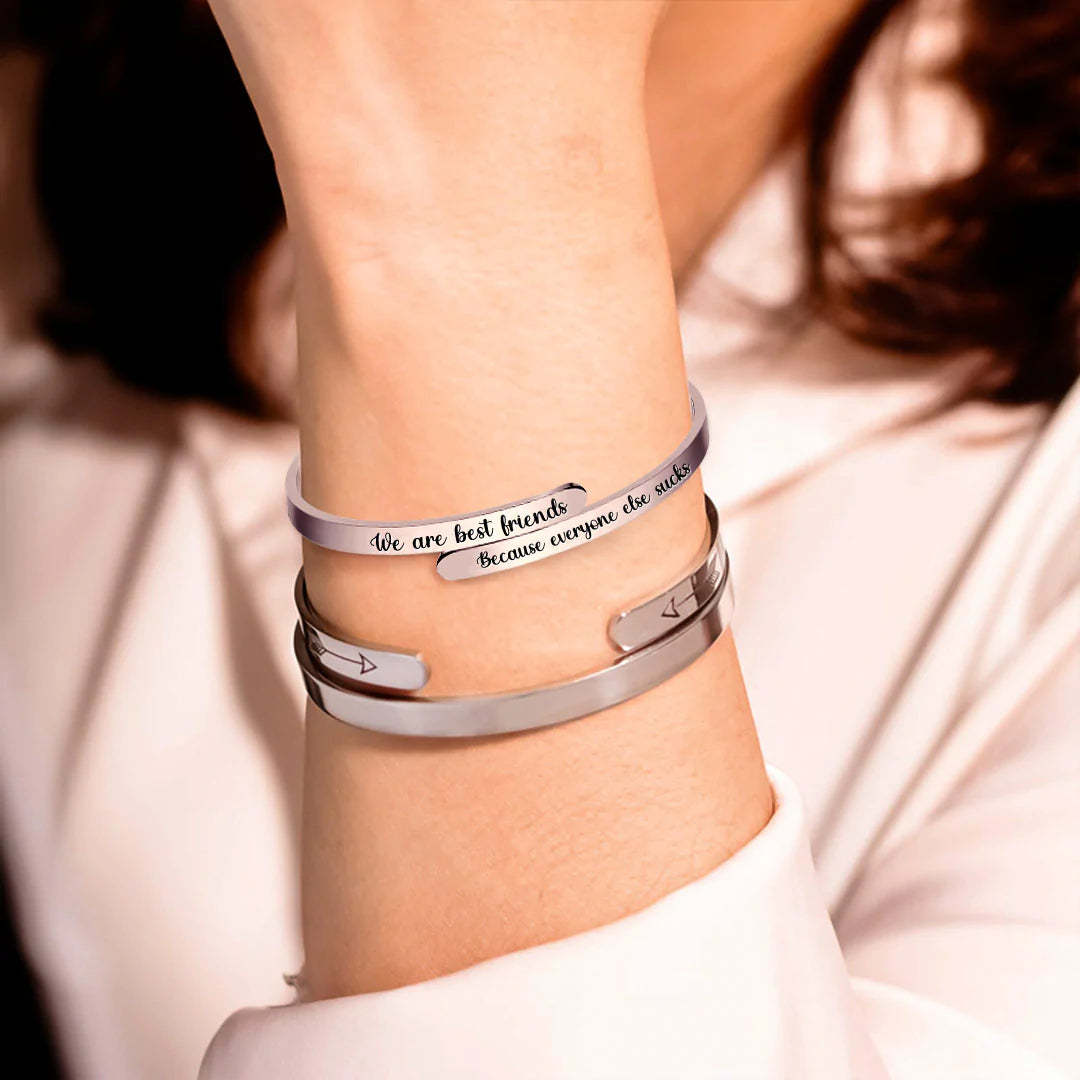 For Friend - We are best friends Because everyone else sucks Staggered Bracelet-37bracelet