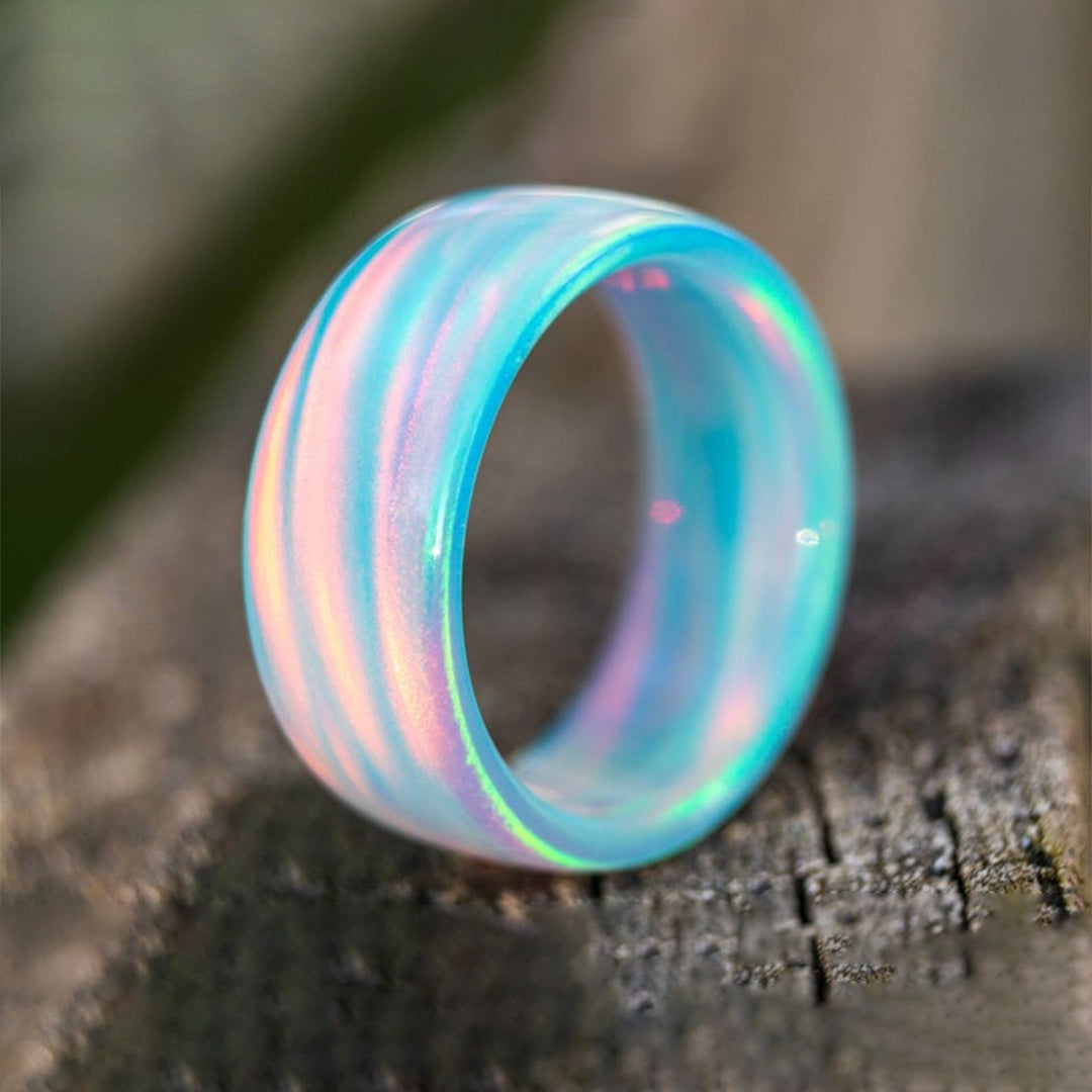 Pink Blue Opal Ring