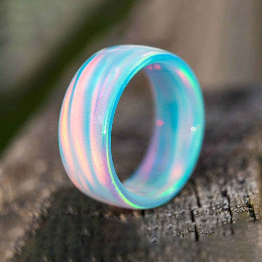 Pink Blue Opal Ring