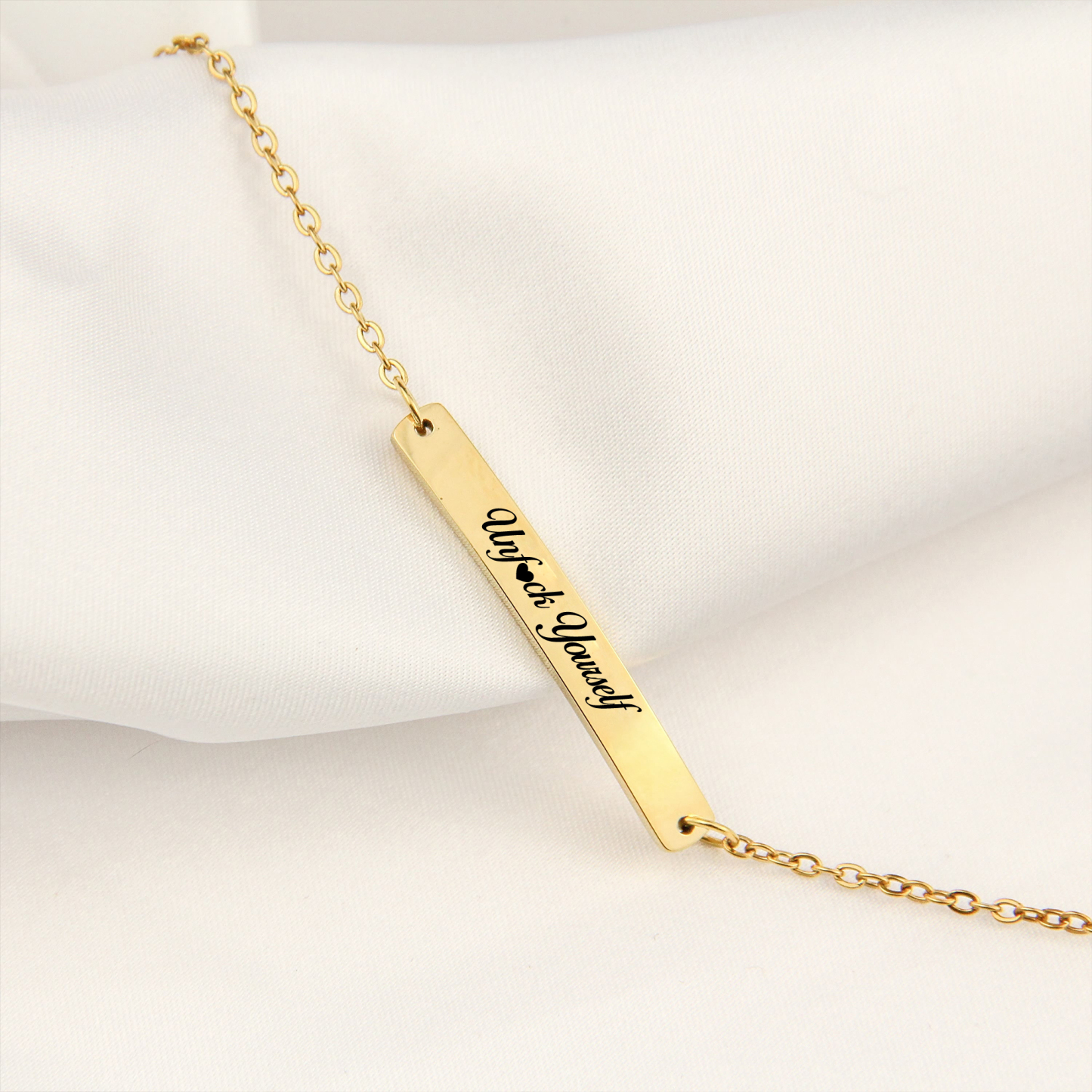 Unfuck Yourself Liberate Yourself Long Engraved Bracelet