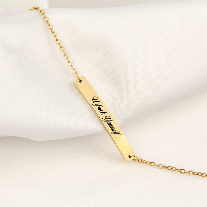 Unfuck Yourself Liberate Yourself Long Engraved Bracelet