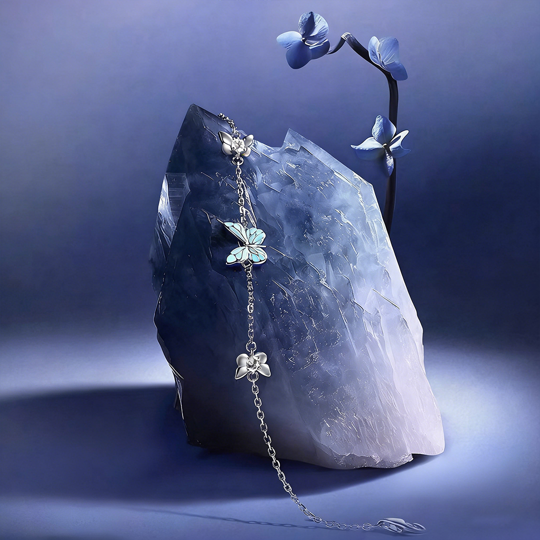 Luminous Dream Blue Butterfly Bracelet