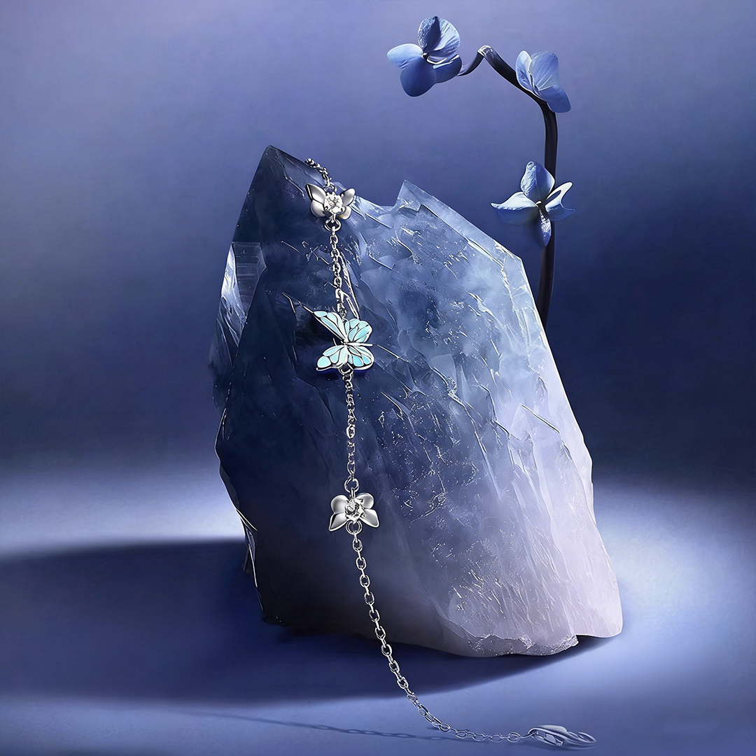 Luminous Dream Blue Butterfly Bracelet