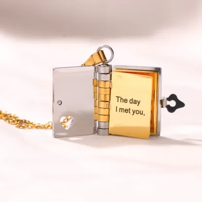 For Love - Love You Until I Die Book Necklace