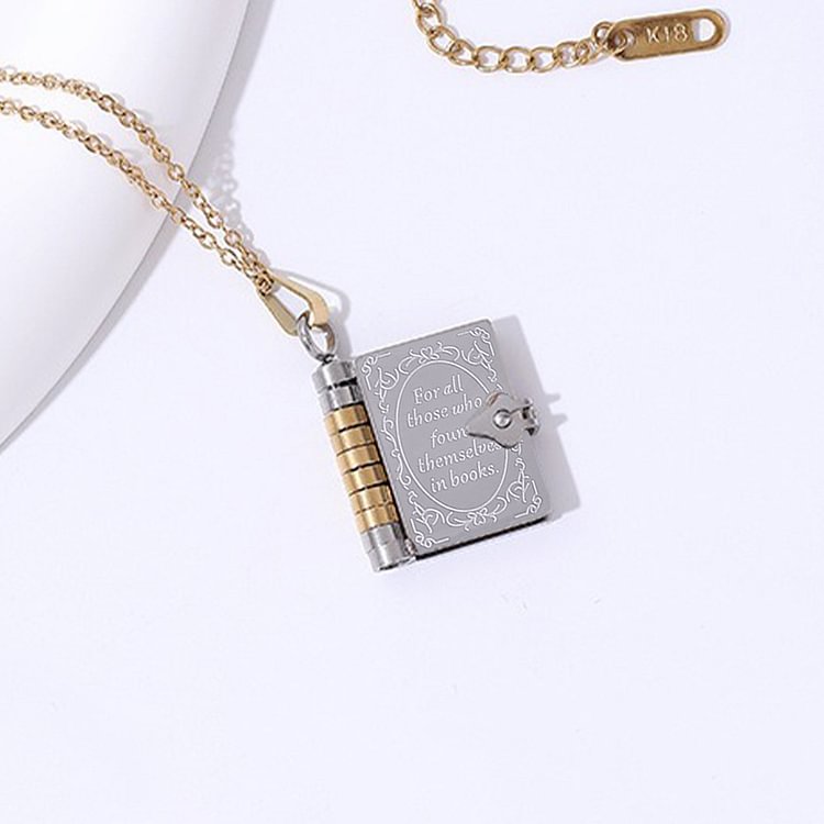 For All Those Who Found Themselves in Books Book Necklace