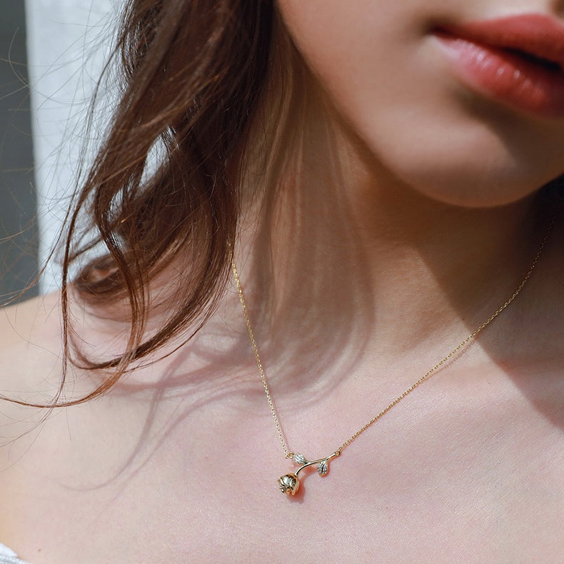 For Love - Golden Rose Necklace