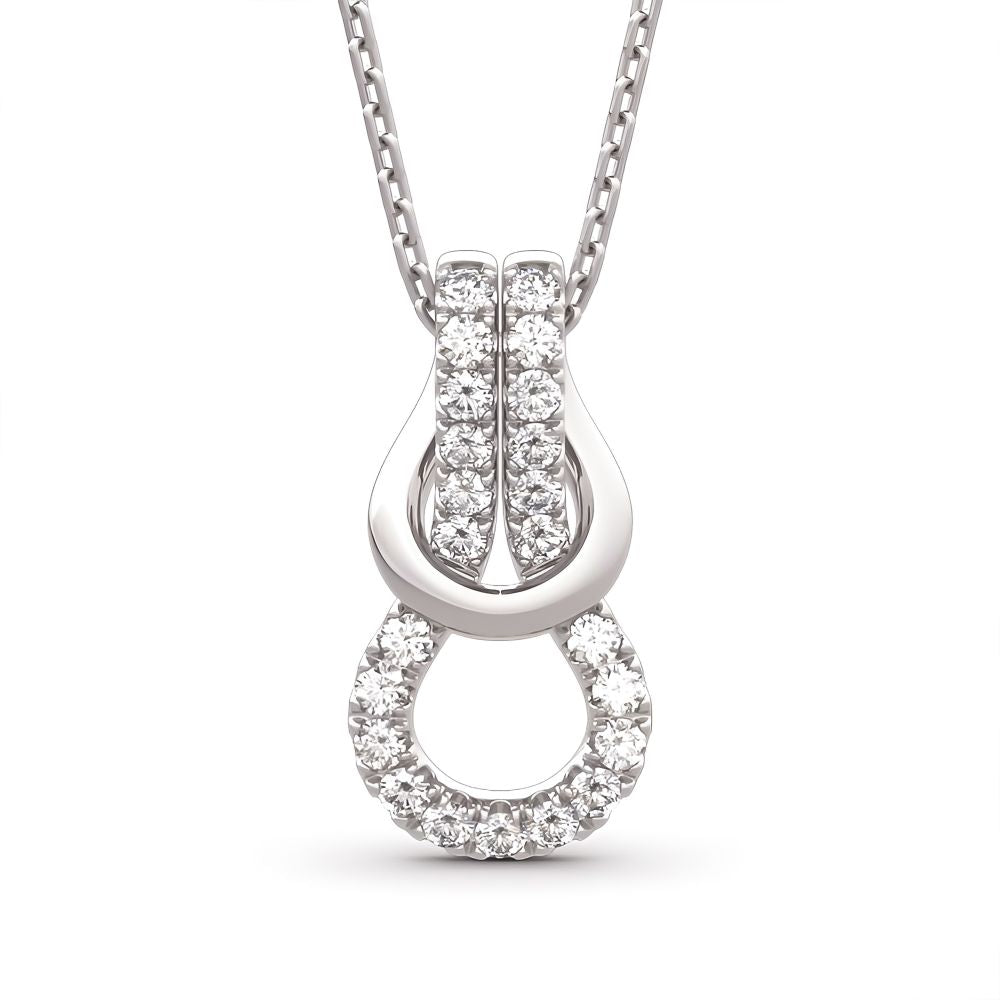 S925 Mother and Daughter Forever Linked Together Infinity Knot Necklace
