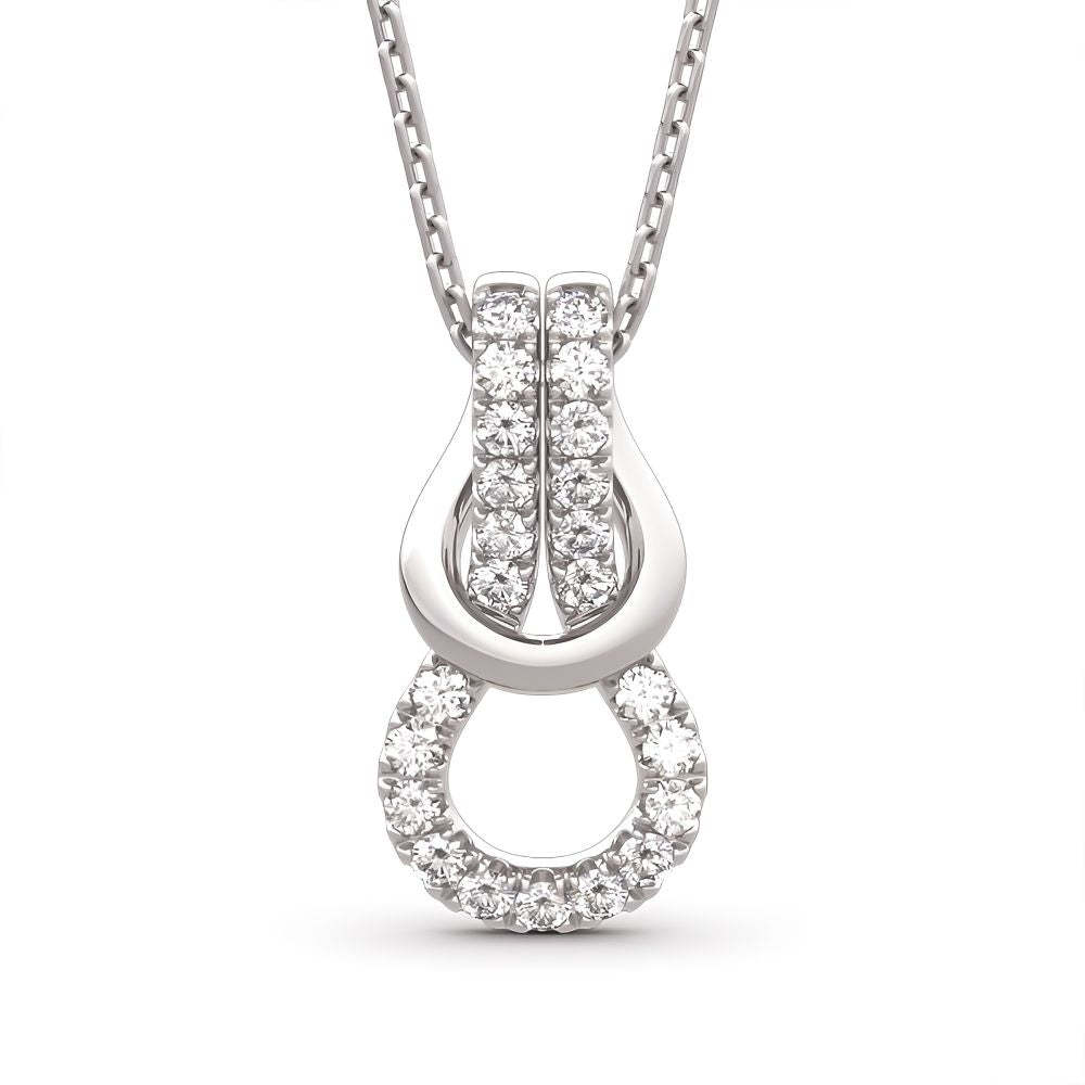 S925 Mother and Daughter Forever Linked Together Infinity Knot Necklace