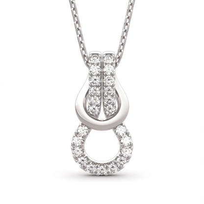 S925 Mother and Daughter Forever Linked Together Infinity Knot Necklace
