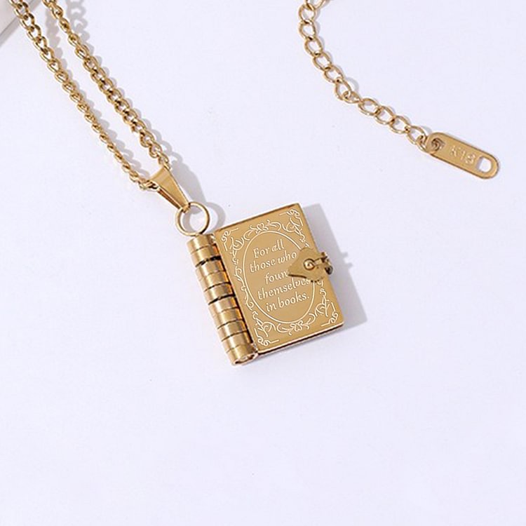 For All Those Who Found Themselves in Books Book Necklace