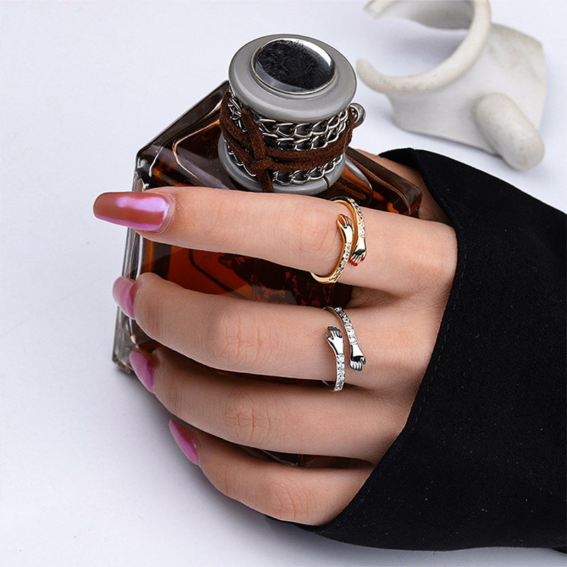 For Granddaughter - S925 I'm Always Ready to Take You in My Arms and Hold You Close Hug Ring