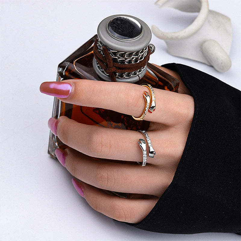 For Granddaughter - S925 I'm Always Ready to Take You in My Arms and Hold You Close Hug Ring