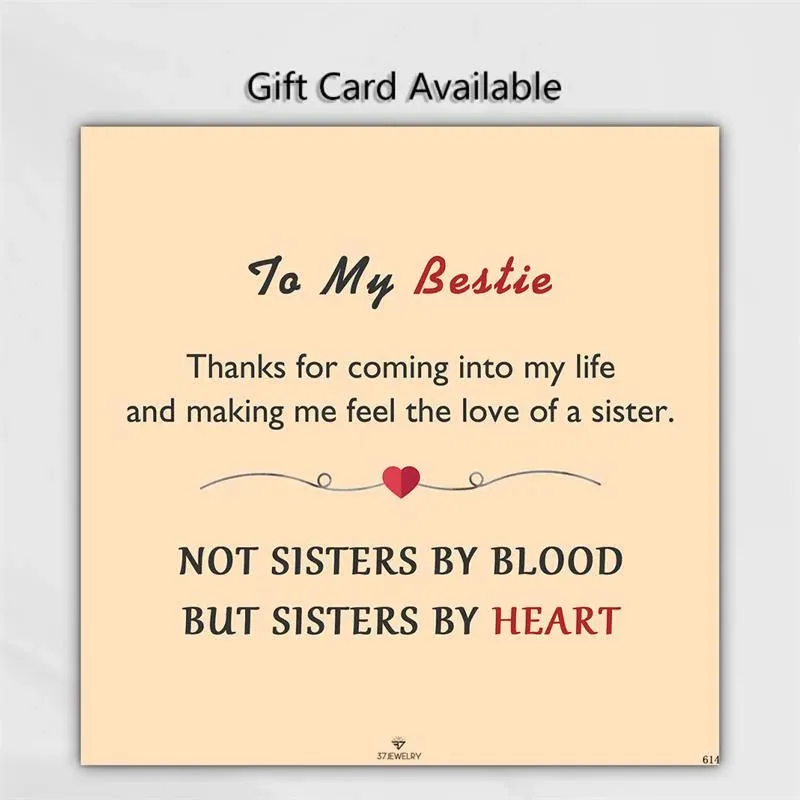 For Friend - Not Sisters By Blood But Sisters By Heart Heart Style Bracelet