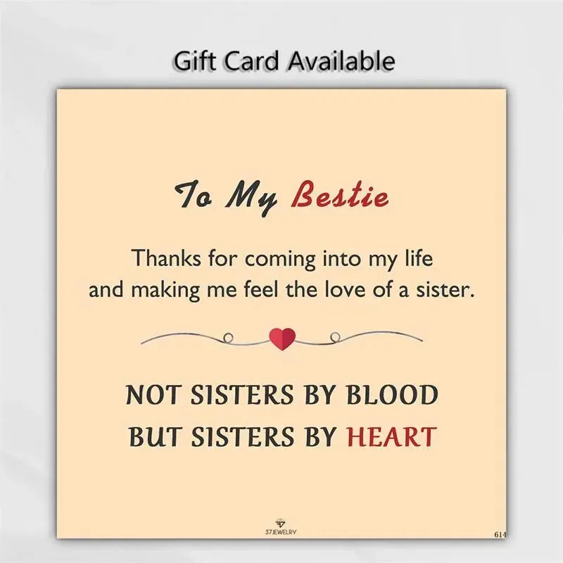 For Friend - Not Sisters By Blood But Sisters By Heart Heart Style Bracelet