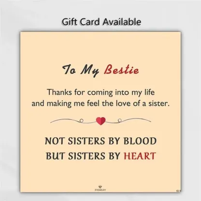 For Friend - Not Sisters By Blood But Sisters By Heart Heart Style Bracelet