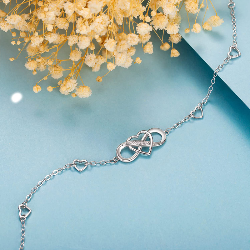 For Grandaughter - S925 You Will Always Have Me,And I Will Always Have You Infinite Heart Bracelet